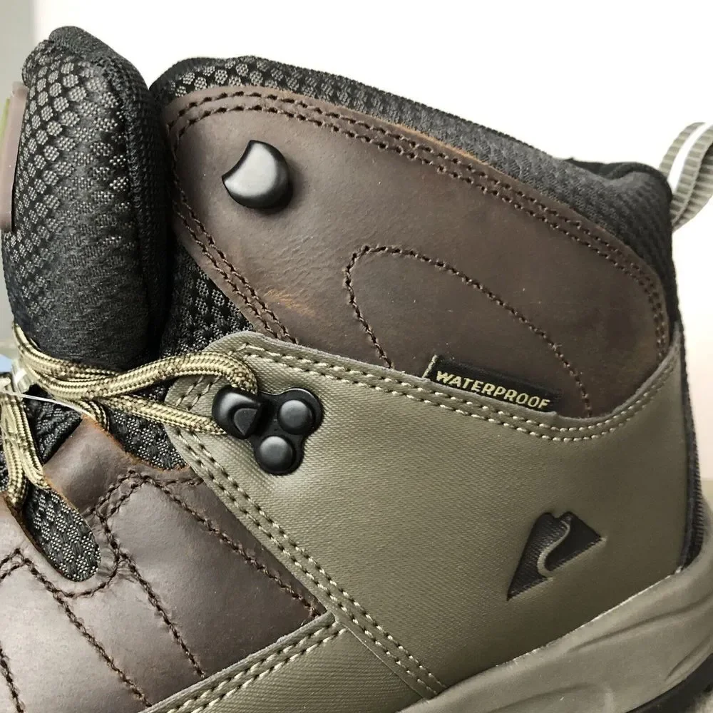 Ozark Trail Men's Meadows Waterproof Brown Leather Hiking Work Boots Size 13 NEW - Picture 13 of 16